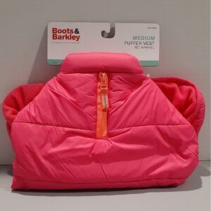 Medium Puffer Vest -‎ Boots & Barkley Pet Apparel Pink